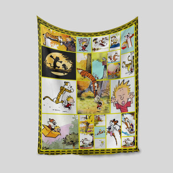 Calvin And Hobbes Blanket, Cartoon Blanket, Cute Blanket, Baby Blanket, Kids Blanket, Family Blanket