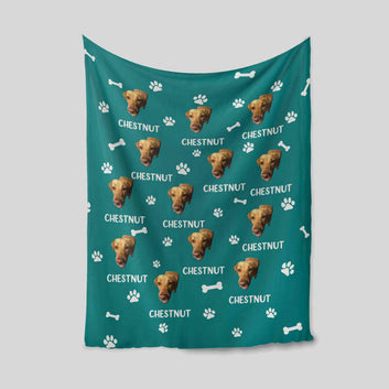 Custom Dog Face Blankets, Personalized Pet Photo Blanket, Dog Blanket, Rhodesian Ridgeback Blanket, Custom Name Blanket