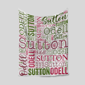 Personalized Custom Blanket, Name Blanket, Blanket Gift, Baby Blanket, Kids Blanket, Custom Name Blanket, Family Blanket