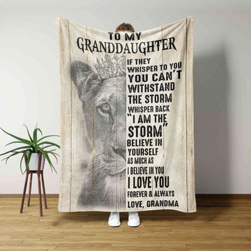 To My Granddaughter Blanket, Personalized Name Blanket, Lion King Canvas, Grandma Blanket, Family Throw Blanket, Blankets For Girls