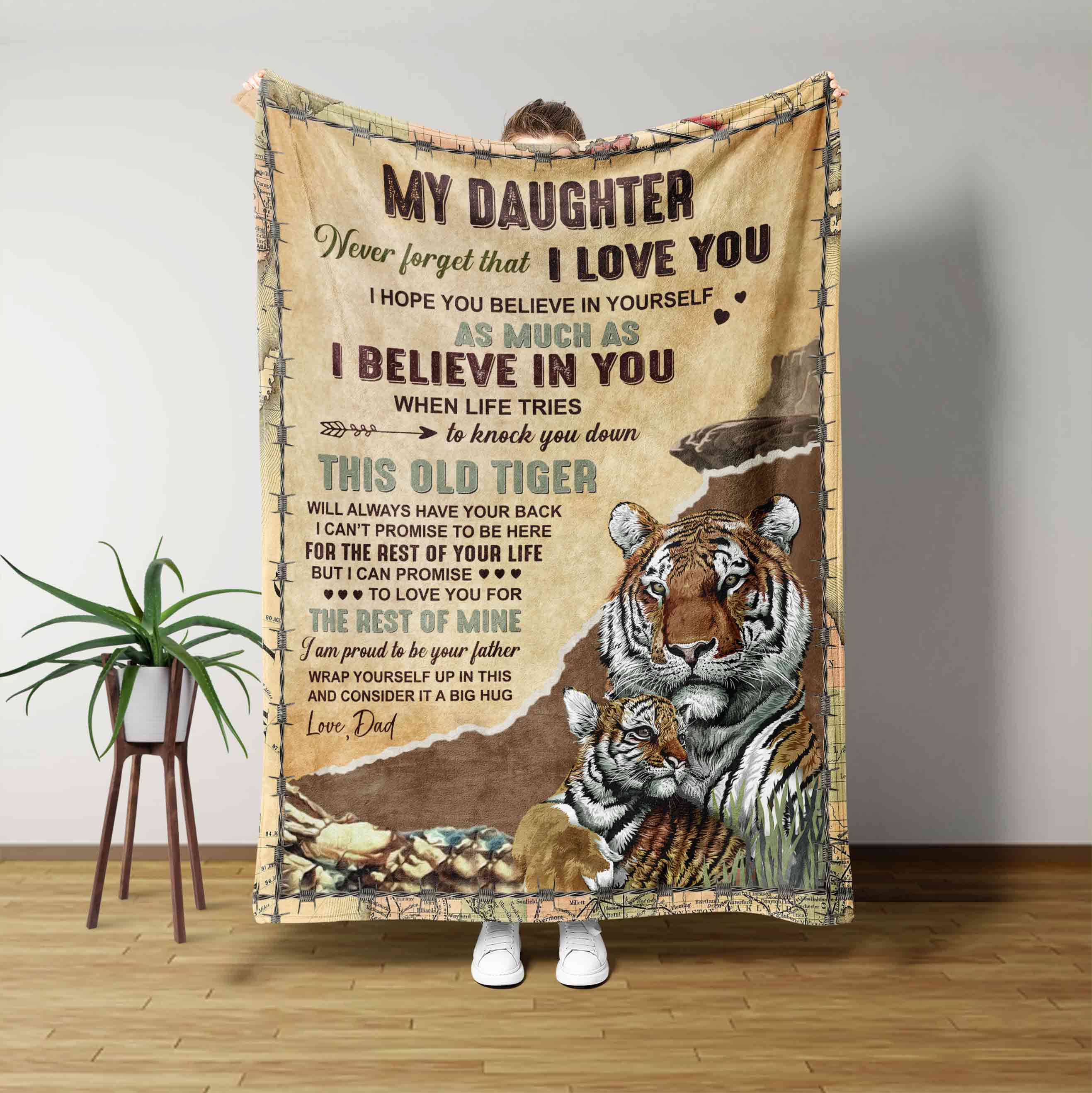 My Daughter Victoria Blanket Tiger Blanket Blanket For Daughter From