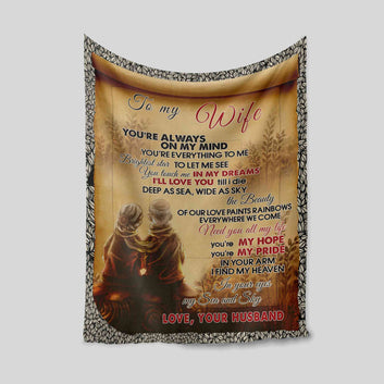 To My Wife Blanket, Personalized Name Blanket, Old Couple Blanket, Blanket For Wife Husband, Family Blanket, Gift Blanket