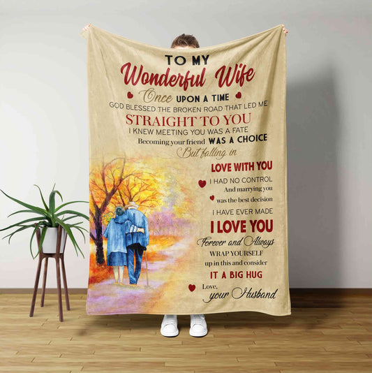 To My Wife Blanket from Husband, Blanket for Wife, Couple Blanket, Custom Name Blanket, Personalized Blankets for Wife