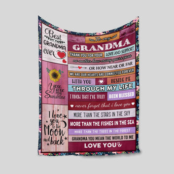 Best Grandma Ever Blanket, Grandma Blanket, Family Blanket, Custom Name Blanket, Blanket For Gift