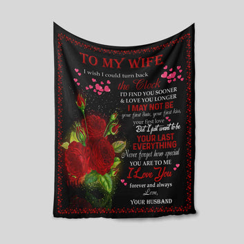 To My Wife Blanket, Rose Blanket, Heart Blanket, Family Blanket, Custom Name Blanket