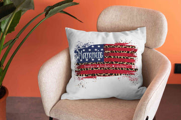 Mother Pillow, Grandma Pillow, American Flag Pillow, Family Pillow, Custom Name Pillow, Gift Pillow