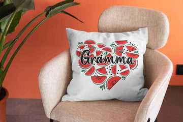 Personalized Name Pillow, Grandma Pillow, Mother Pillow, Watermelon Pillow, Family Pillow, Gift Pillow