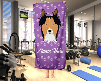 Personalized Corner Custom Border Collie Beach Towels - Extra Large Adults Childrens Towel for Outdoor Boy Girl Fun Pool Bath Kid Baby Toddler Boys Girls …