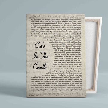 Cat's In The Cradle Canvas, Literature Canvas, Wall Art Canvas, Gift Canvas