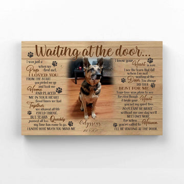 Personalized Image Canvas, Waiting At The Door Canvas, Memorial Canvas