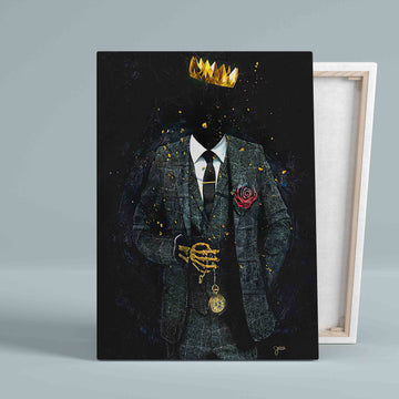 Time Is King Canvas, Quote Canvas, Funny Canvas, Gift Canvas, Wall Art Canvas