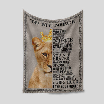 Personalized Name Blanket, Lion Queen Blanket, Family Blanket, Blanket For Gift